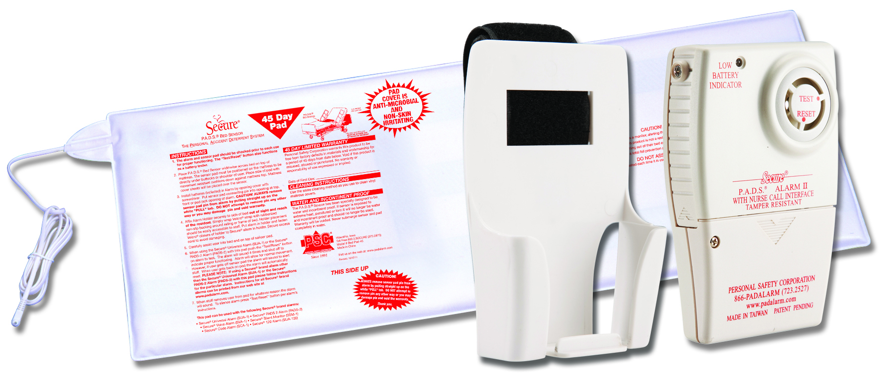 PSC PADS®2 Alarm 45 Day Bed Pads Set Bowers Medical Supply