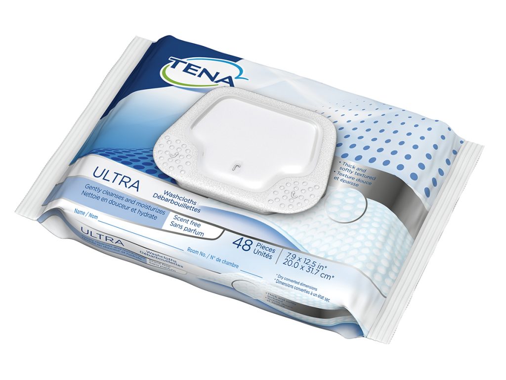 Image of TENA® Ultra Scent Free Washcloths