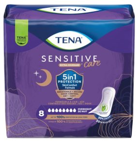 Image of TENA® Sensitive Care Extra Coverage Overnight Pads