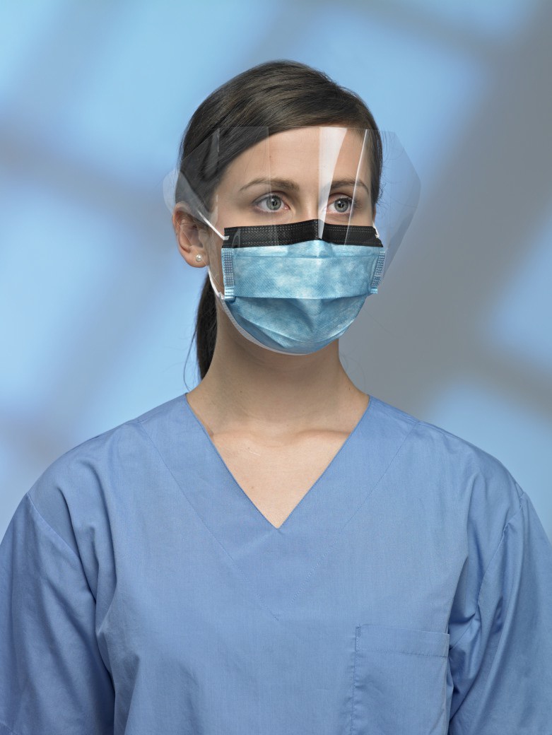 priMED PRIMAGARD® 120 Procedure EarLoop Mask with Visor, AntiGlare & AntiFog Foam Bowers