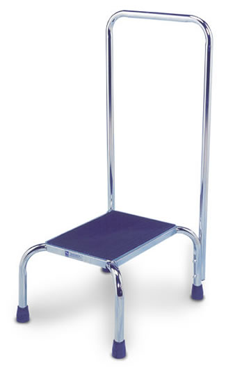 Image of AMG Medical Step-on Stool with Chrome Handrail