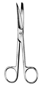 Image of AMG Medical Curved Sharp/Blunt O.R. Scissors, O.R. Quality