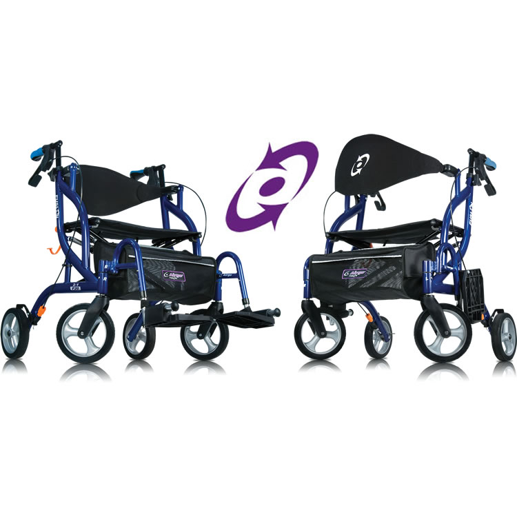 Image of AMG Medical Airgo® Fusion™ Side-Folding Rollator & Transport Chair