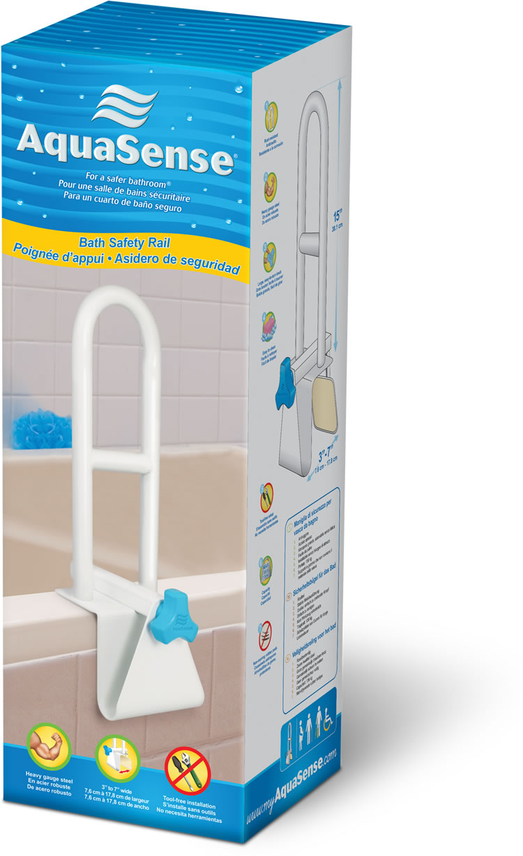 AMG Medical AquaSense® Steel Bath Safety Rail Bowers Medical Supply
