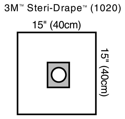 Image of 3M Health Care Steri-Drape™ Small Drape with Adhesive Aperture