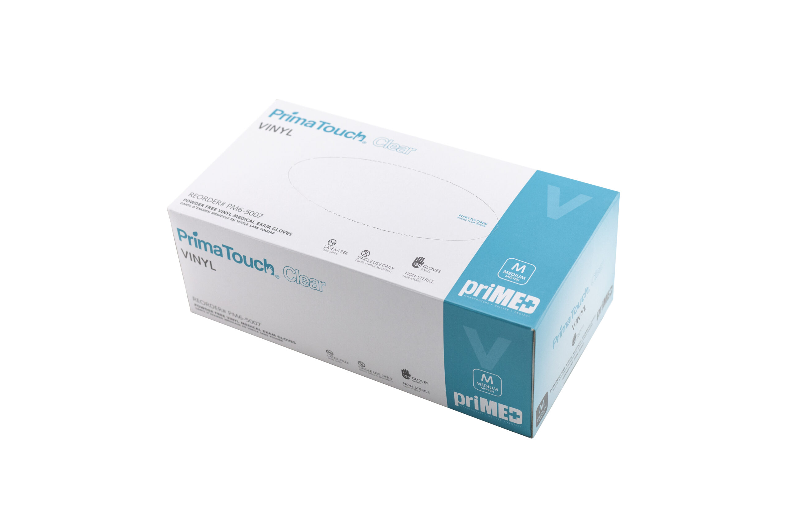 priMED PrimaTouch® Clear Vinyl Gloves - Bowers Medical Supply